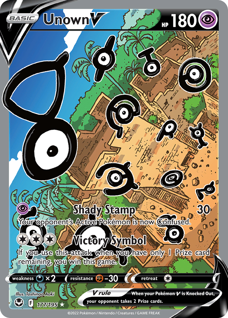 Unown V 177/195 - Silver Tempest - Ultra Rare