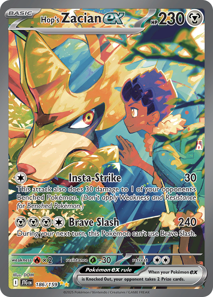 Hop's Zacian ex 186/159 - Journey Together - Special Illustration Rare