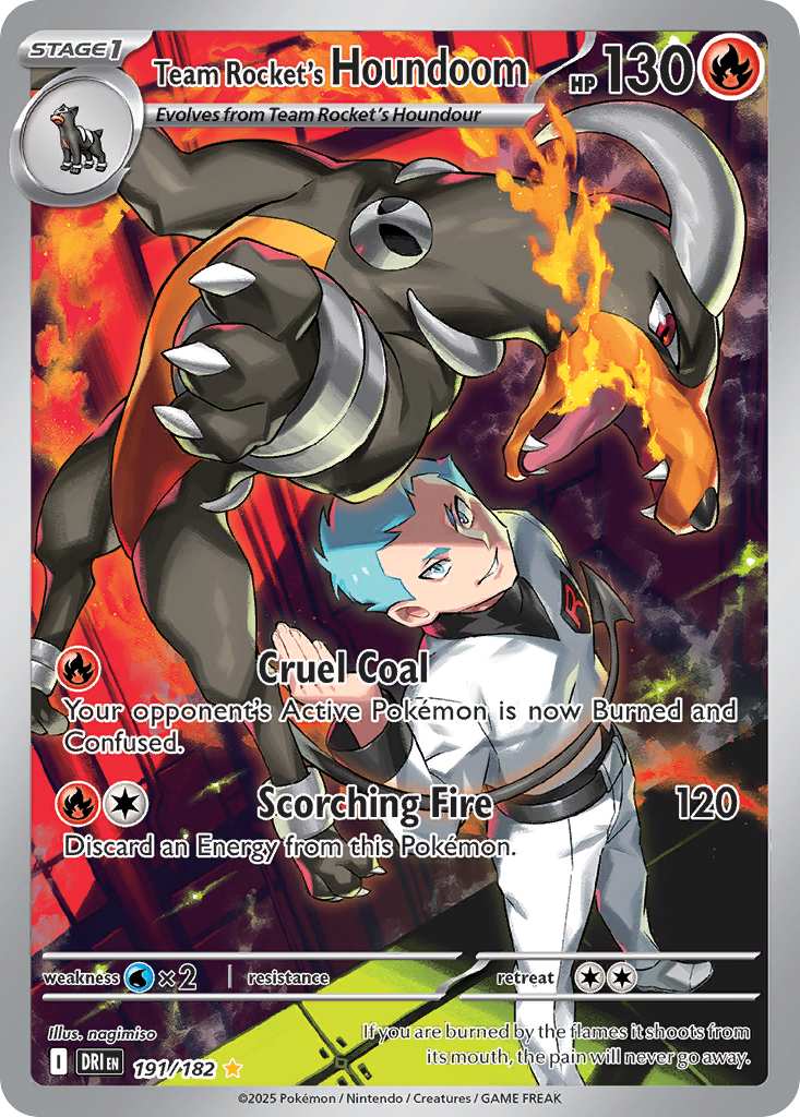 Team Rocket's Houndoom 191/182 - Destined Rivals - Illustration Rare