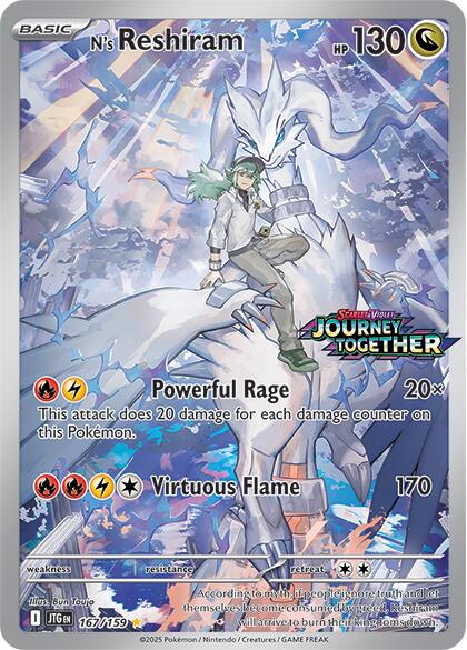 N's Reshiram (Stamped) 167/159 - Journey Together - Illustration Rare