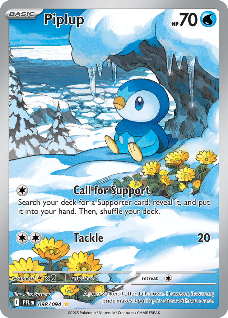 Piplup 098/094 - Phantasmal Flames - Illustration Rare