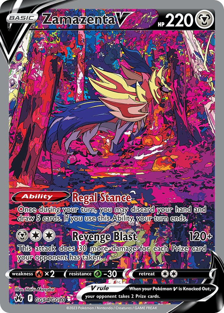 Zamazenta V GG54/GG70 - Crown Zenith Galarian Gallery - Holo Rare V