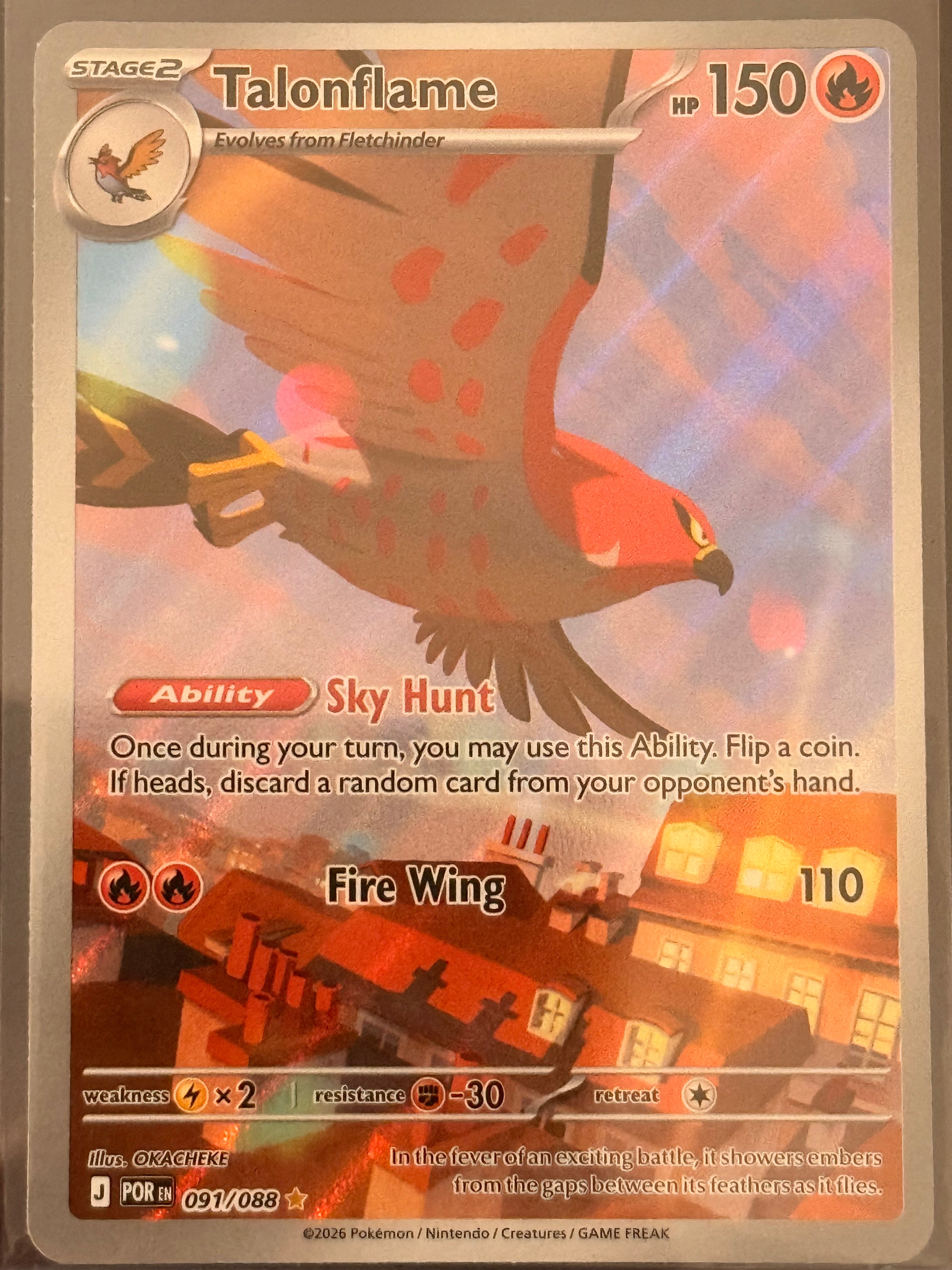 Talonflame #091/088 Illustration Rare Perfect Order 2