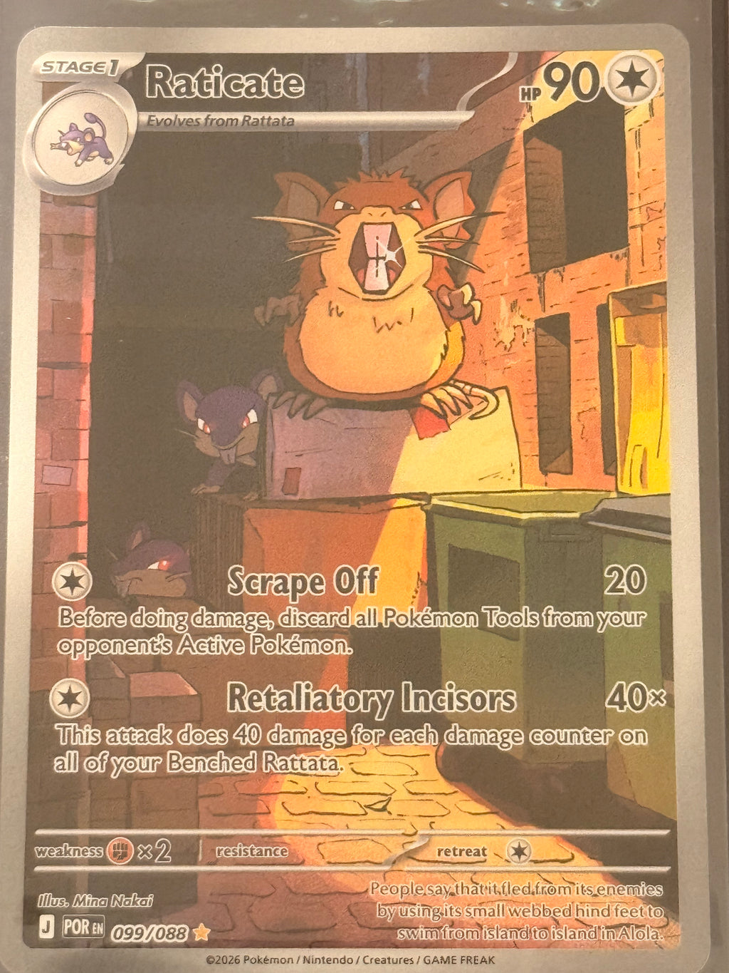 Raticate #099/088 Illustration Rare Perfect Order