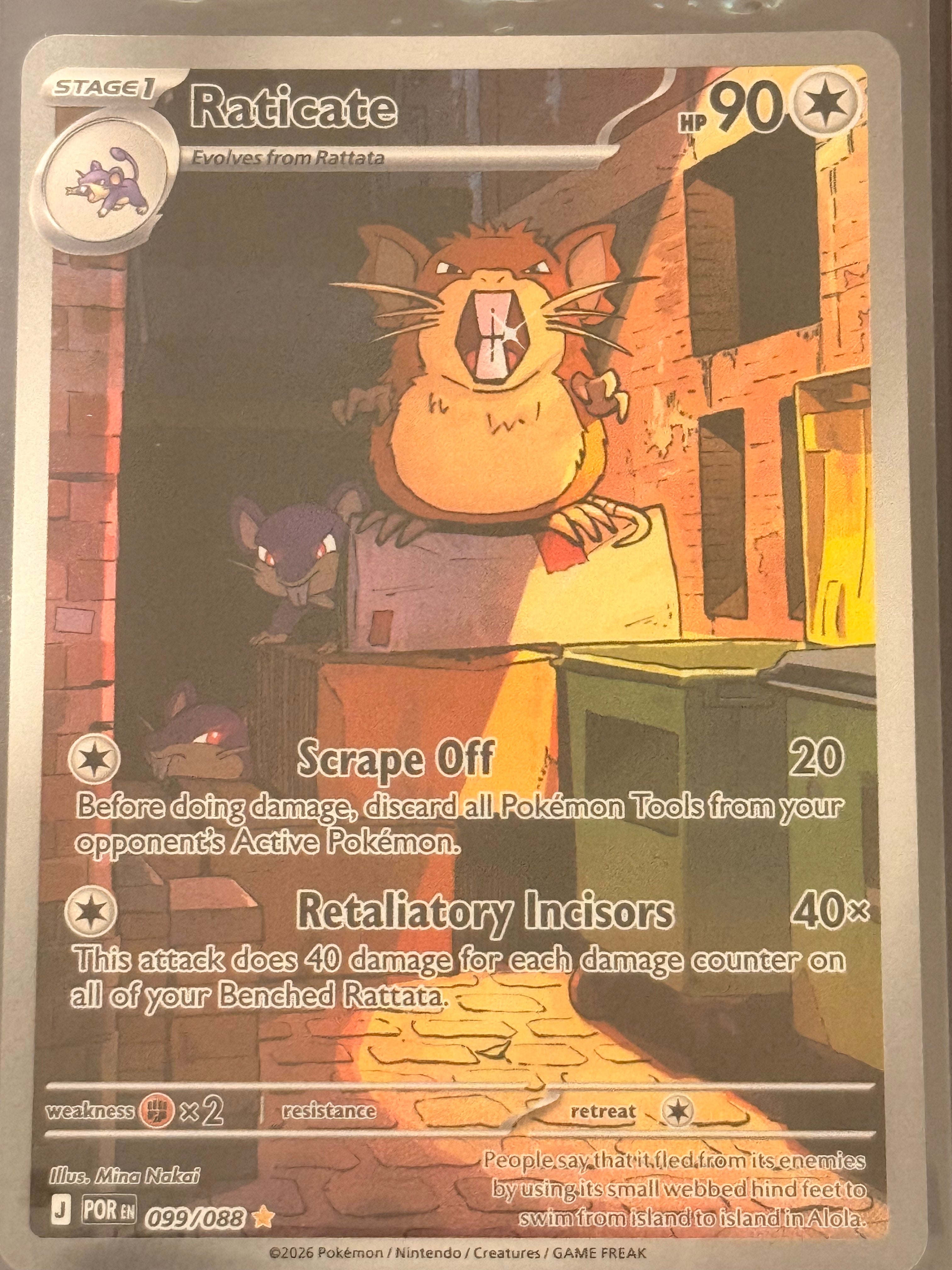 Raticate #099/088 Illustration Rare Perfect Order