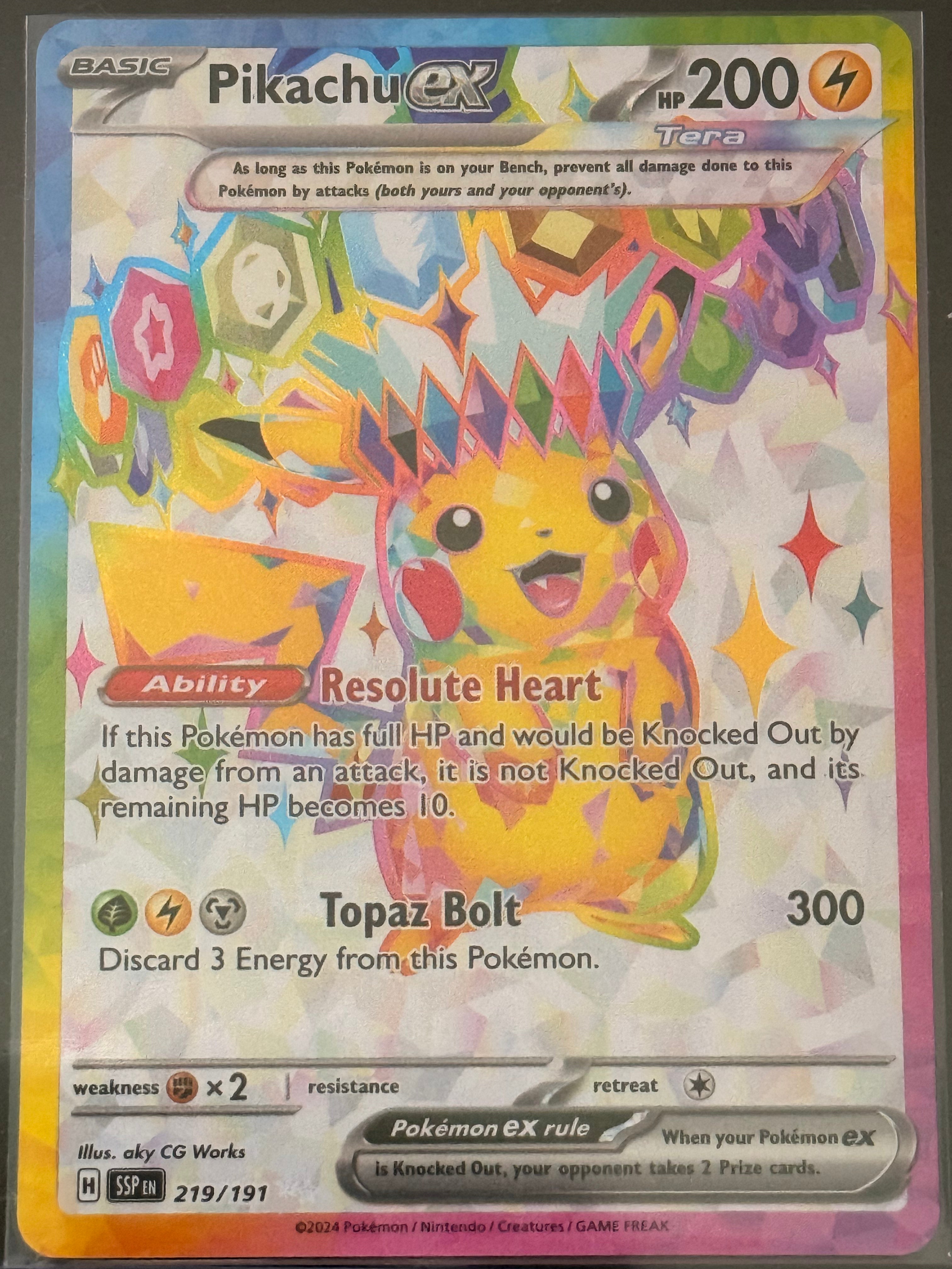 Pikachu ex #219/191 Ultra Rare Surging Sparks
