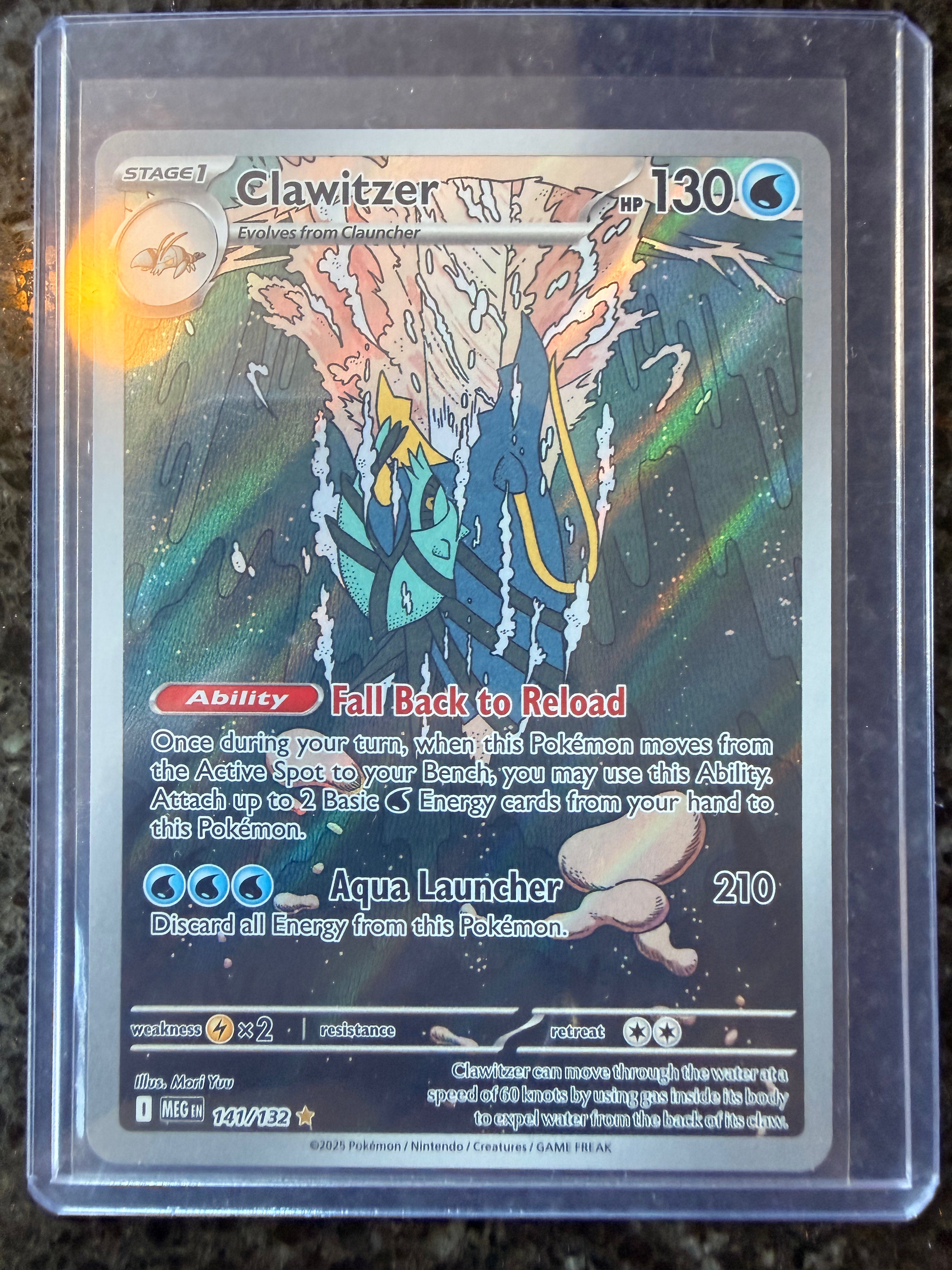 Clawitzer #141/132 Illustration Rare Mega Evolution