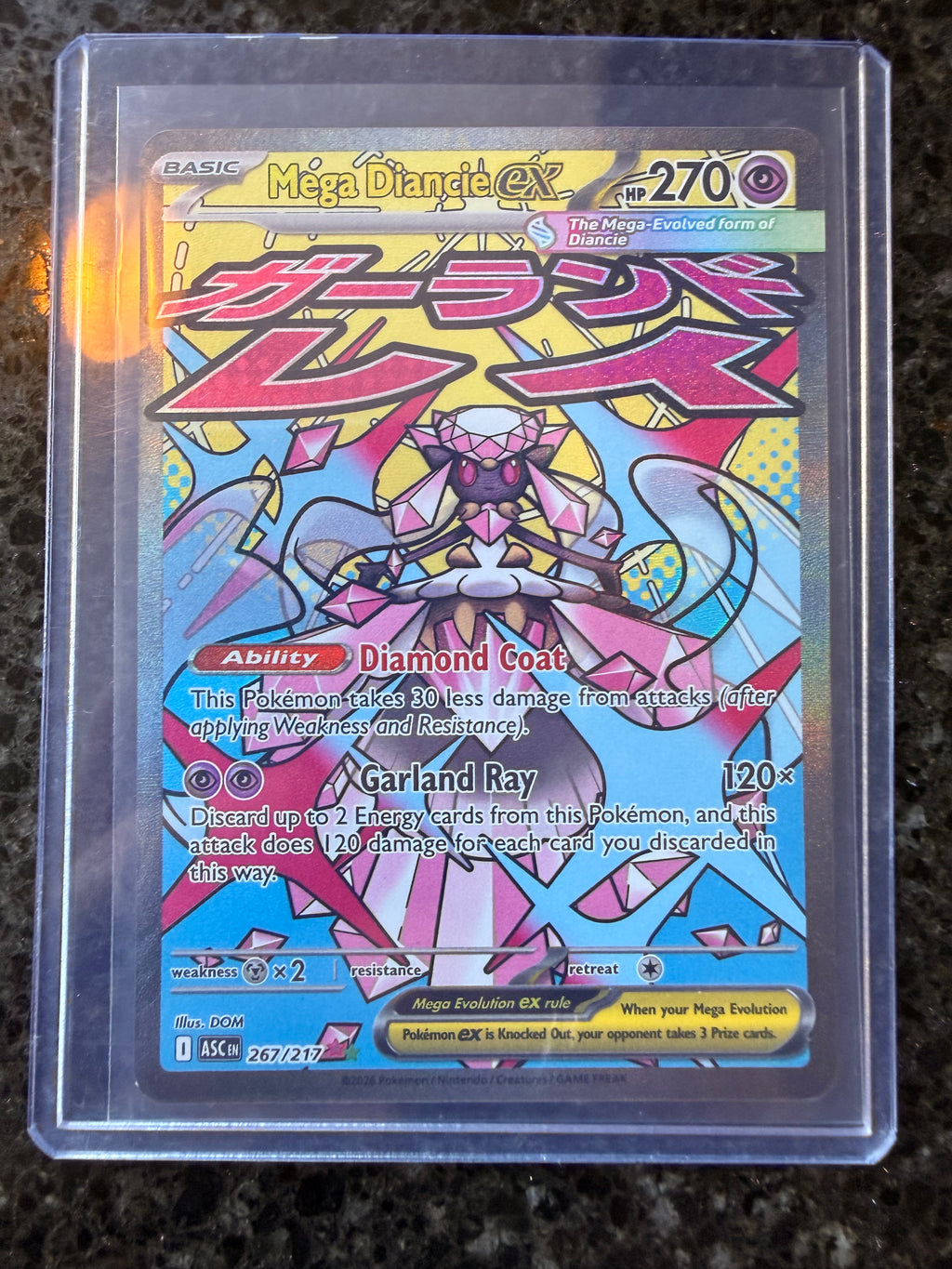 Mega Diancie ex #267/218 Mega Attack Rare Ascended Heroes