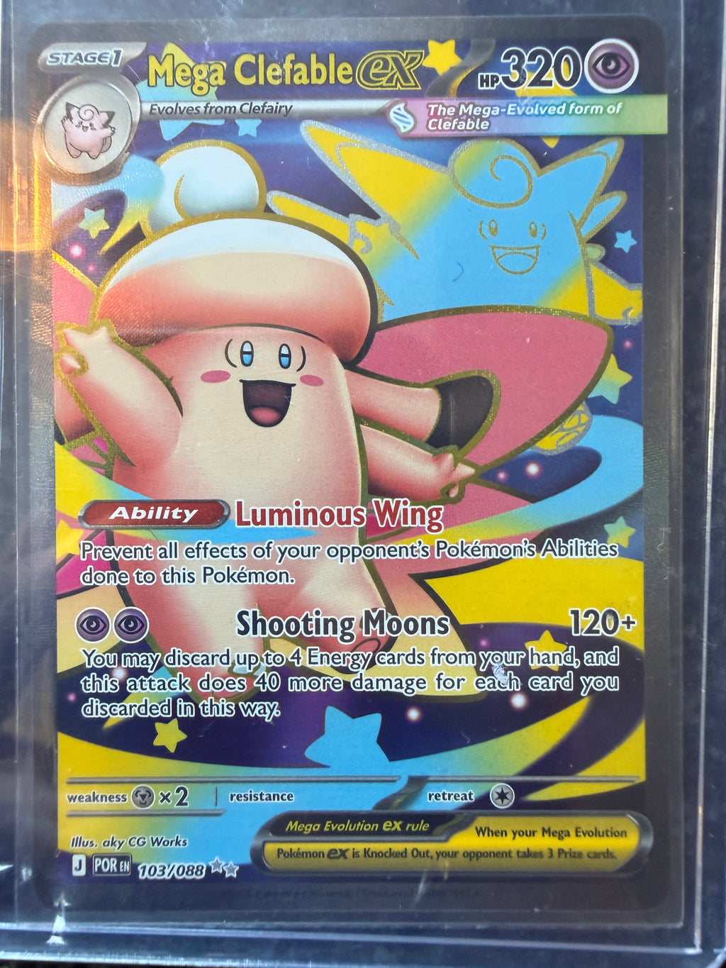Mega Clefable ex #103/088 Ultra Rare Perfect Order