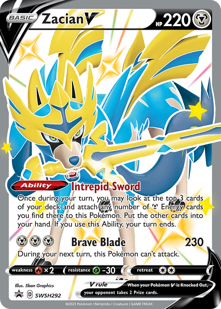 Zacian V SWSH292 - SWSH Black Star Promos
