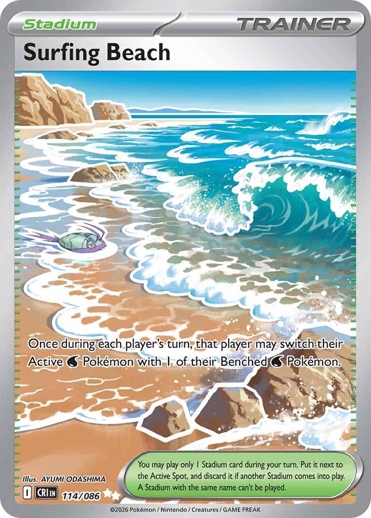 Surfing Beach 114/086 - Chaos Rising - Ultra Rare