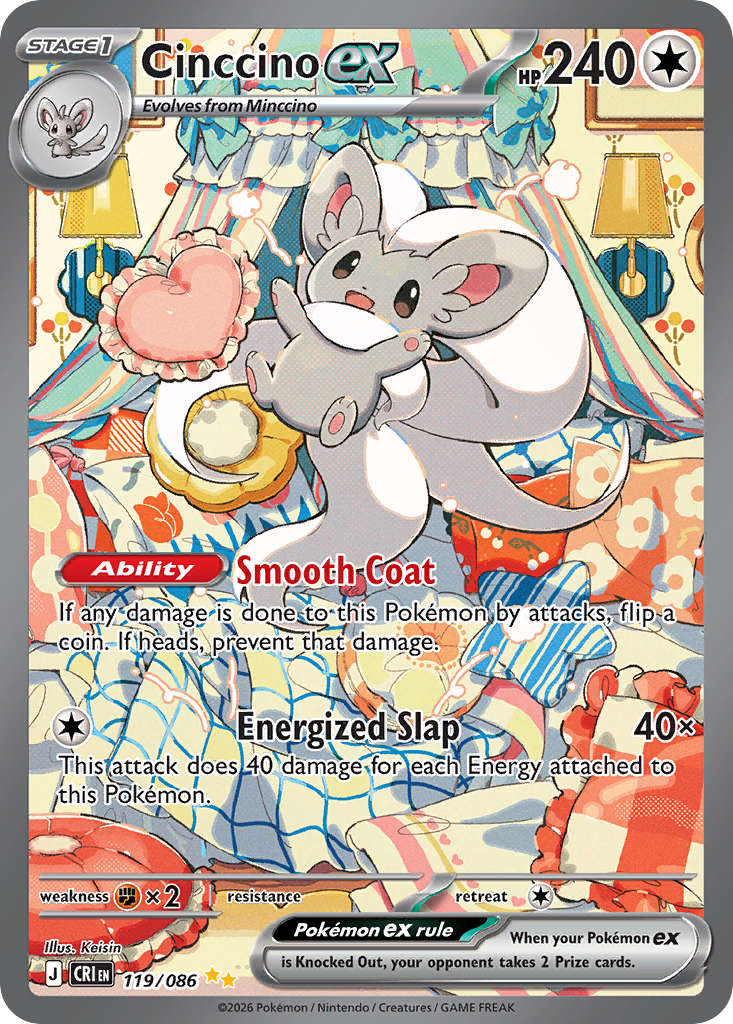 Cinccino ex 119/086 - Chaos Rising - Special Illustration Rare
